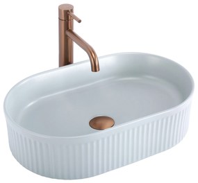 Rea Vanda, umývadlo na dosku 490x310x130 mm, modrá matná, REA-U6375