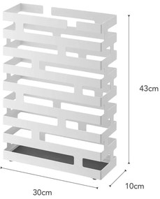 Biely stojan na dáždniky YAMAZAKI Brick, šírka 30 cm
