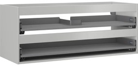 Mexen Box-A, závesná skrinka 120 cm, 2 zásuvky, matná sivá, 91AX0-1200-470-2-62