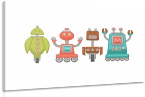 Obraz rodinka robotov