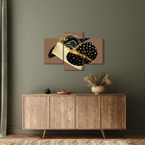 Obraz - Abstrakcia golden brown N⁰1 (90x60 cm)