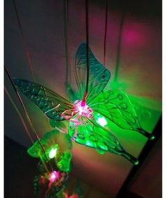 LED RGB Solárne svietidlo 6xLED/1,2V 300 mAh IP44 motýľ