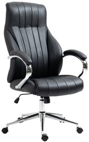 Design-Shop Kancelárska stolička Wigan - koža - Čierna