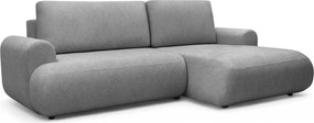 Rozkladacia rohová sedacia súprava Lotulis Mini pravá - sivá pletenina Blur 18