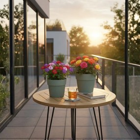 PLASTOVÝ KVETINÁČ SILVA LINE 20X17,5 CM MÄTOVÁ