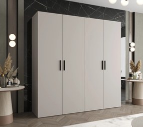 Šatníková skriňa 200 cm Borry 1 (kašmír + čierna). Akcia -19%. Vlastná spoľahlivá doprava až k Vám domov. 1125775