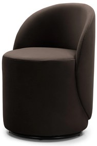 Otočné designové křeslo Enzo velur čokoládové