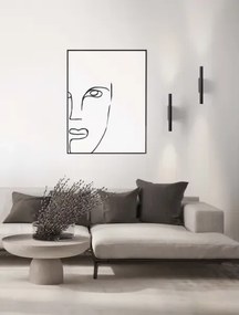 LED čierne nástenné svietidlo Paron