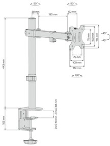 CONNECT IT CMF-3103-BK - Univerzálny držiak monitora 13-32” čierna