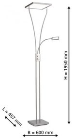 Leuchten Direkt 11722-55 - Stmievateľná LED lampa MARIAN LED/33W/230V + LED/3,6W