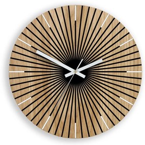 Dřevěné nástěnné hodiny Arian 33 cm dub přírodní/černé