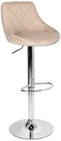 Barová stolička CYDRO chróm béžová