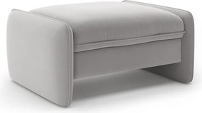 Svetlosivá zamatová podnožka Georgia – Micadoni