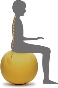 Ergonomická lopta na sedenie, žltá