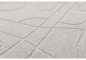 Svetlosivý vlnený koberec 133x190 cm Morphic – Agnella