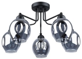 Sollux SL.1145 - Luster na tyči FILLAN 5xE27/60W/230V čierna