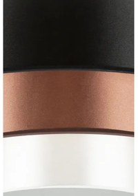 Duolla - LED Stropné svietidlo LUNETA LED/26W/230V pr. 60 cm 4000K čierna/medená