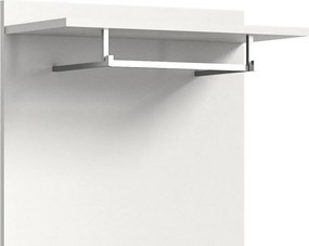 Nástenný šatníkový panel Prego, 55 cm, biely