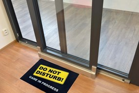 Mercury Flooring, Rohožka Do not disturb (game in progress) 40x60 cm, 40x60, čierna, žltá