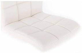 LuxuryForm DESIGN Stolička TOLEDO na striebornej podstave s kolieskami - biela