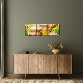 Obraz medu (s hodinami) (90x30 cm)