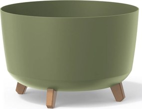 Plastový kvetináč na nožičkách DGRL400 39 cm - zelená