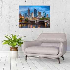 Sklenený obraz mesta Melbourne (70x50 cm)