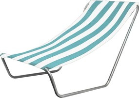 Skladacie plážové ležadlo SAND, tyrkysové pruhy
