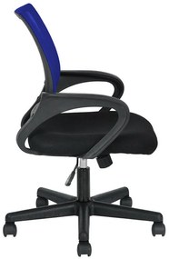 Kancelárska otočná stolička s podrúčkami v rôznych farbách- modrá