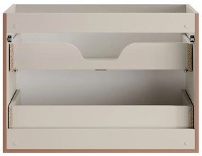 Závěsná skříňka pod umyvadlo Bella Cashmere 2S 80 cm kašmír