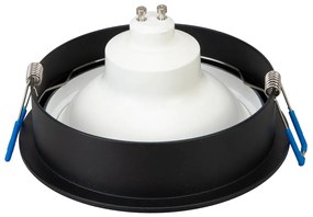Podhľadové svietidlo Redondo, 1x čierne kovové tienidlo, b