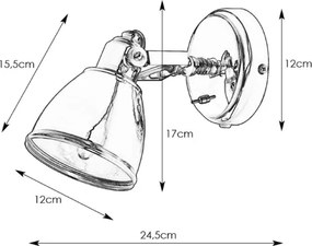 Markslöjd 105814 - Nástenné svietidlo FJÄLLBACKA 1xE14/40W/230V čierna