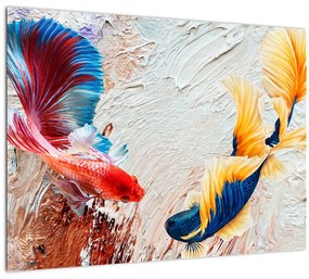 Obraz - Ryby bojovníčky (70x50 cm)