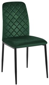 Jedálenská stolička MAVERIK zamatová, tmavozelená