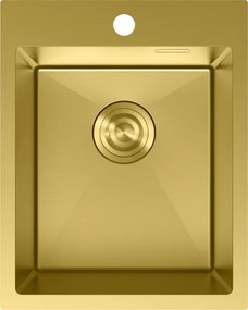 Mexen Solix, 1-komorový nerezový drez 400 x 500 mm, brúsená zlatá, 6406401000-55