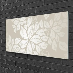 Obraz na skle Kvety rastlina umenie 140x70 cm