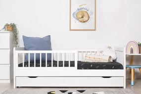 Ourbaby 34117-0 Teddy white posteľ + úložný priestor 140x70 cm biela