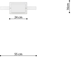 Závesné LED svietidlo Rio 55, 1x LED 30w, 3000k, g