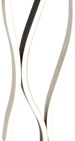 Design vloerlamp zwart met zilver incl. LED dimbaar - Blaze