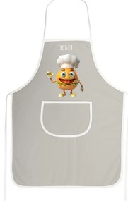 Kuchynská zástera Burger EMI, sivá