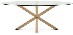 Jedálenský stôl so sklenenou doskou 100x200 cm Argo – Kave Home