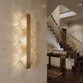 Toolight Toolight, LED nástenné svietidlo, 9W, 500lm, 4000K, G149-3W, zlatá matná, OSW-04705