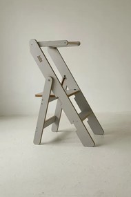 Učiaca montessori detská veža skladacia šedá