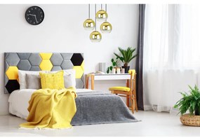 Závesné svietidlo Bergen Gold, 4x zlaté/transparentné sklenené tienidlo (fi 15cm), o