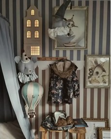 Dekoračný lietajúci balón mätová/krémová – dekorácia do detskej izby S-28cm x 16cm