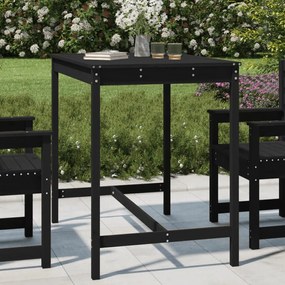 Záhradný stolík čierny 121x82,5x110 cm borovicový masív 824092