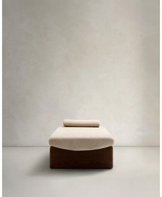 Béžová/v tmavoprírodnej farbe ženilková leňoška (variabilný roh) Topaz – Kave Home