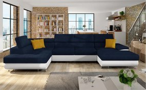 Rohová sedacia súprava Alvin Bis, Dostupné poťahy: ekokoža Soft 017 + Uttario Velvet 2967 + Uttario Velvet 2959, Strana: Ľavá - U