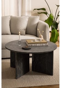 Sivý mramorový okrúhly konferenčný stolík ø 90 cm Vega – Actona