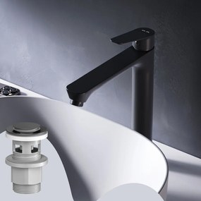 Umývadlová batéria AM.PM Hit FTA92222 vysoká s odtokovým ventilom, čierna